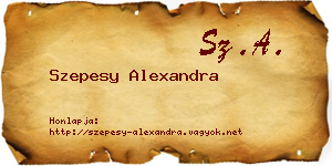Szepesy Alexandra névjegykártya