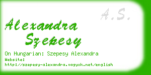alexandra szepesy business card